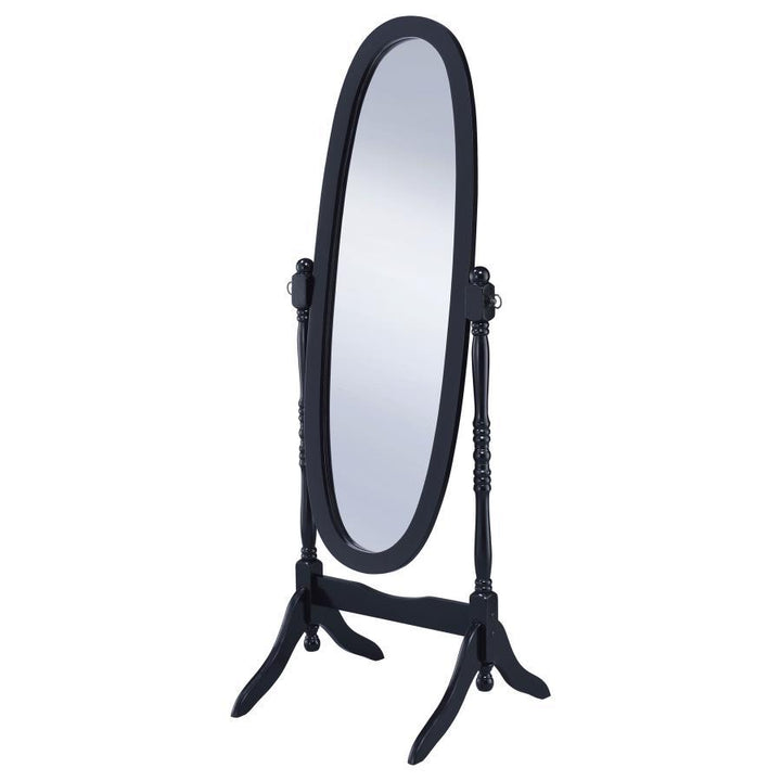 Foyet - Wood Adjustable Full Length Cheval Mirror - Black Floor Mirror modern furniture Contempo Furniture