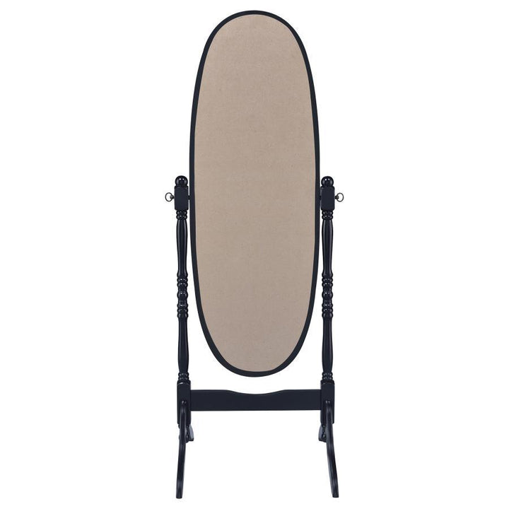 Foyet - Wood Adjustable Full Length Cheval Mirror - Black Floor Mirror modern furniture Contempo Furniture