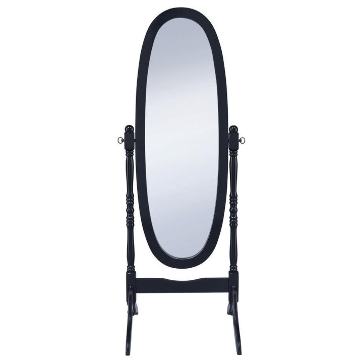 Foyet - Wood Adjustable Full Length Cheval Mirror - Black Floor Mirror modern furniture Contempo Furniture