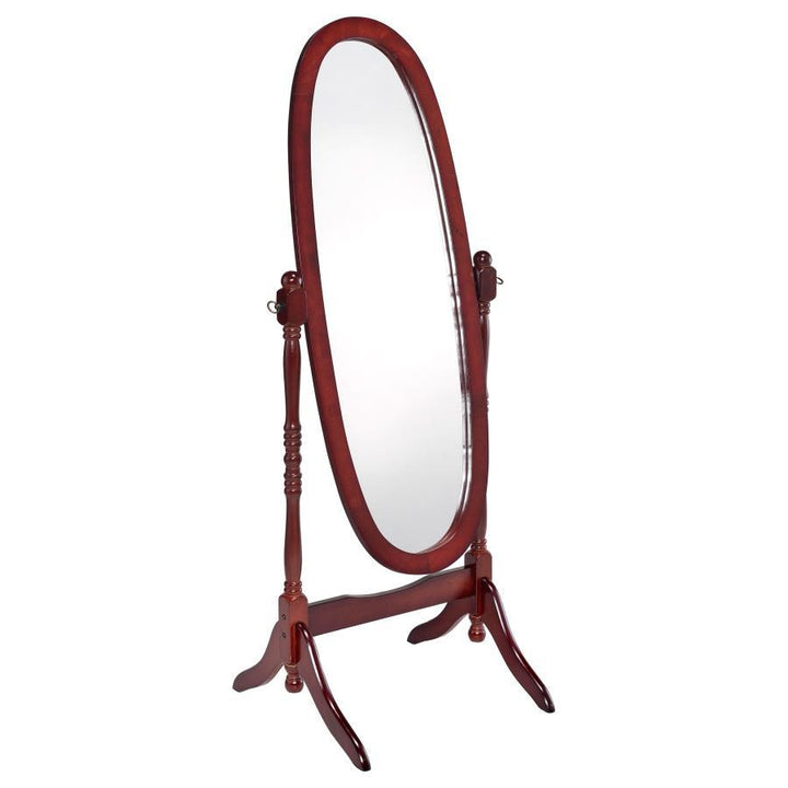 Foyet - Wood Adjustable Full Length Cheval Mirror - Merlot Floor Mirror modern furniture Contempo Furniture