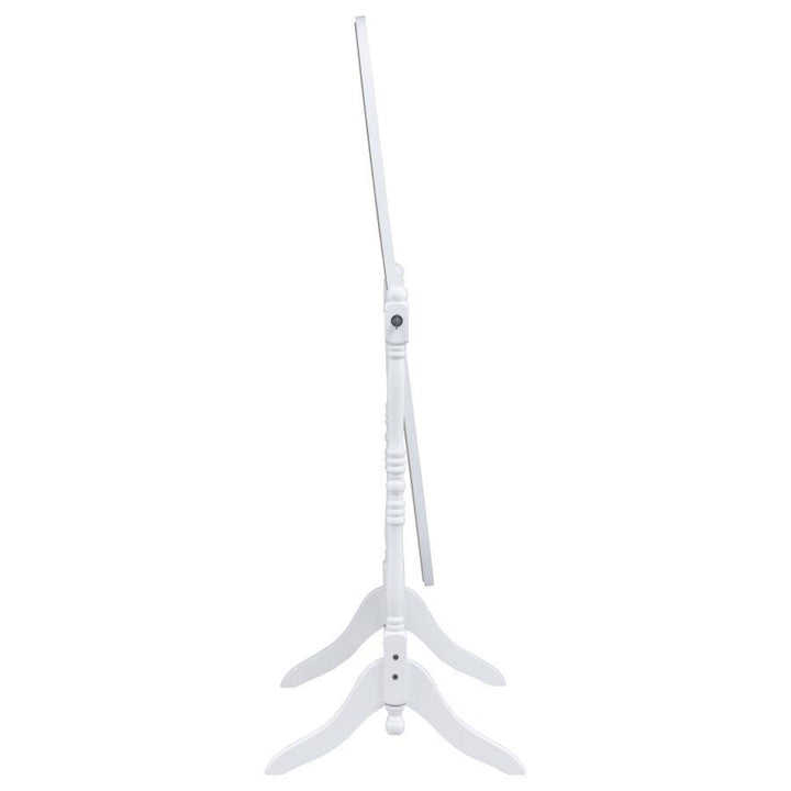 Foyet - Wood Adjustable Full Length Cheval Mirror - White Floor Mirror modern furniture Contempo Furniture