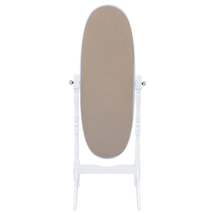 Foyet - Wood Adjustable Full Length Cheval Mirror - White Floor Mirror modern furniture Contempo Furniture