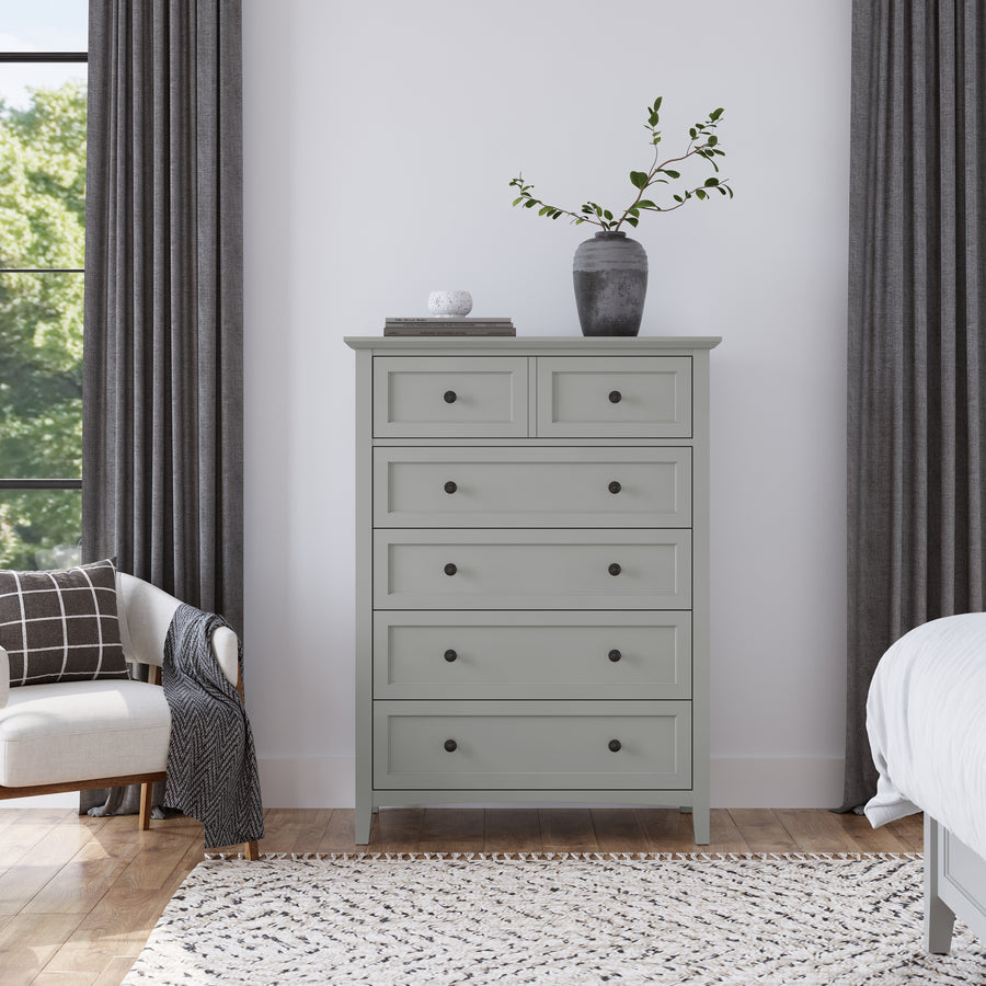 Modus Furniture PNKG84A Grace Five Drawer Chest in Elephant Gray (2024)