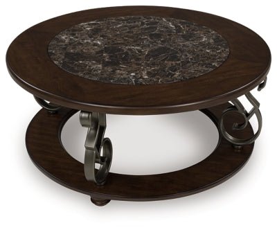 Frallyn Coffee Table - Dark Brown Coffee Table modern furniture Contempo Furniture