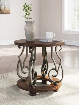 Frallyn End Table - Dark Brown End Table modern furniture Contempo Furniture