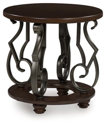 Frallyn End Table - Dark Brown End Table modern furniture Contempo Furniture