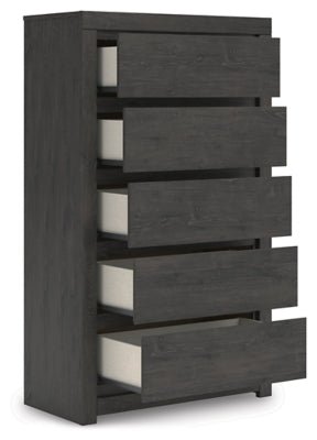 Fraluna Chest of Drawers - Dark Gray Accent Chest modern furniture Contempo Furniture