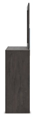 Fraluna Dresser and Mirror - Dark Gray Dresser &amp; Mirror modern furniture Contempo Furniture