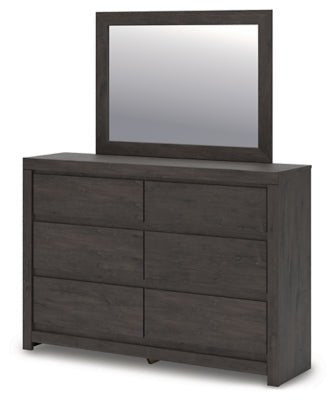 Fraluna Dresser and Mirror - Dark Gray Dresser &amp; Mirror modern furniture Contempo Furniture
