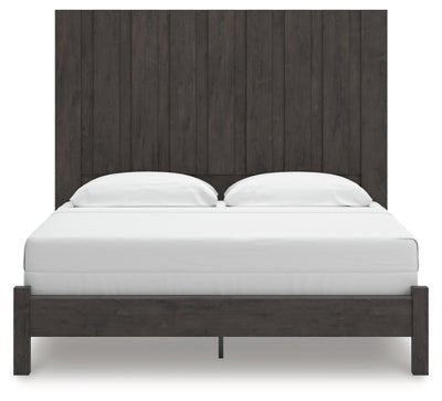 Fraluna King Panel Bed - Dark Gray Panel Bed modern furniture Contempo Furniture