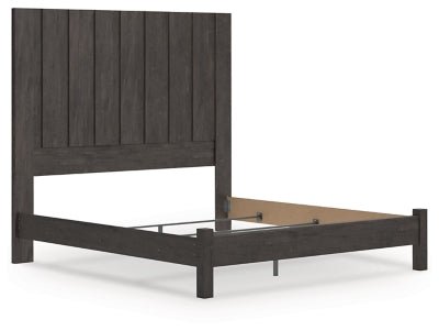 Fraluna King Panel Bed - Dark Gray Panel Bed modern furniture Contempo Furniture