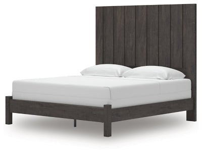Fraluna King Panel Bed - Dark Gray Panel Bed modern furniture Contempo Furniture