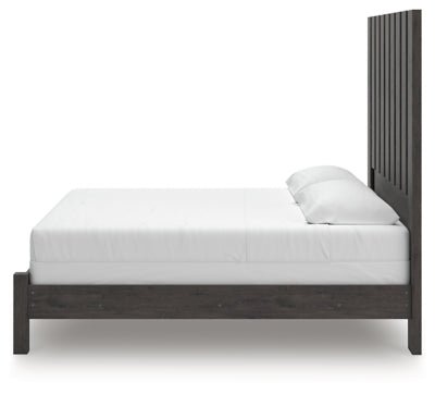 Fraluna King Panel Bed - Dark Gray Panel Bed modern furniture Contempo Furniture