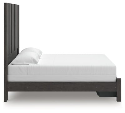 Fraluna King Panel Storage Bed - Dark Gray Storage Bed modern furniture Contempo Furniture