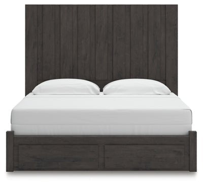 Fraluna King Panel Storage Bed - Dark Gray Storage Bed modern furniture Contempo Furniture