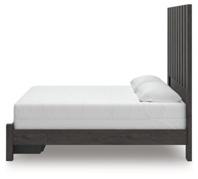 Fraluna King Panel Storage Bed - Dark Gray Storage Bed modern furniture Contempo Furniture