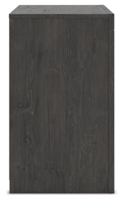 Fraluna Nightstand - Dark Gray Nightstand w/ Charging Station modern furniture Contempo Furniture