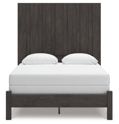 Fraluna Queen Panel Bed - Dark Gray Panel Bed modern furniture Contempo Furniture