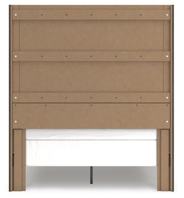 Fraluna Queen Panel Bed - Dark Gray Panel Bed modern furniture Contempo Furniture