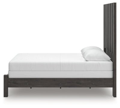 Fraluna Queen Panel Bed - Dark Gray Panel Bed modern furniture Contempo Furniture
