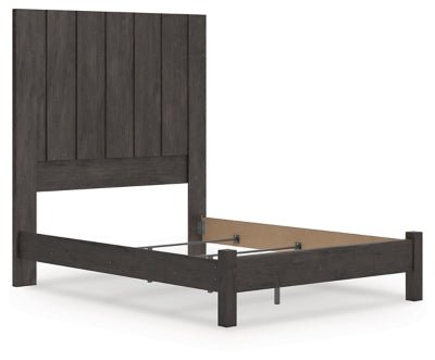 Fraluna Queen Panel Bed - Dark Gray Panel Bed modern furniture Contempo Furniture