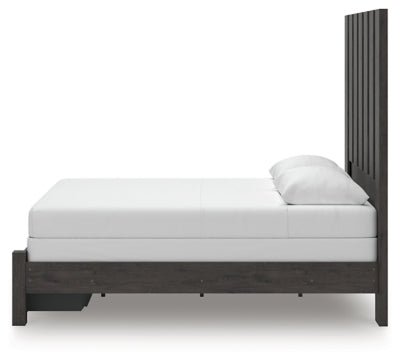 Fraluna Queen Panel Storage Bed - Dark Gray Storage Bed modern furniture Contempo Furniture