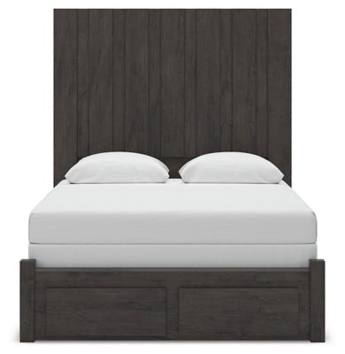Fraluna Queen Panel Storage Bed - Dark Gray Storage Bed modern furniture Contempo Furniture
