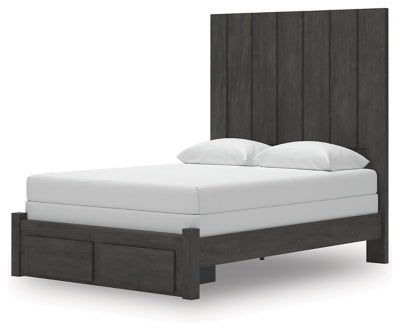 Fraluna Queen Panel Storage Bed - Dark Gray Storage Bed modern furniture Contempo Furniture