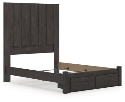 Fraluna Queen Panel Storage Bed - Dark Gray Storage Bed modern furniture Contempo Furniture