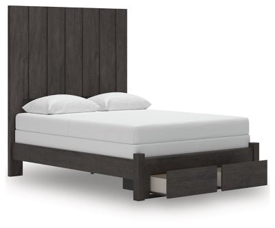Fraluna Queen Panel Storage Bed - Dark Gray Storage Bed modern furniture Contempo Furniture