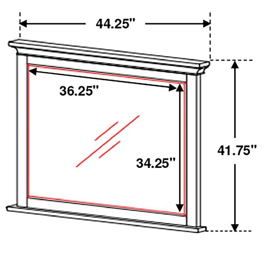 Franco - Dresser Mirror - Distressed White Mirror modern furniture Contempo Furniture