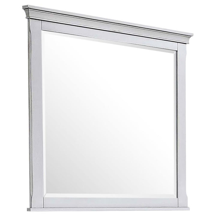 Franco - Dresser Mirror - Distressed White Mirror modern furniture Contempo Furniture