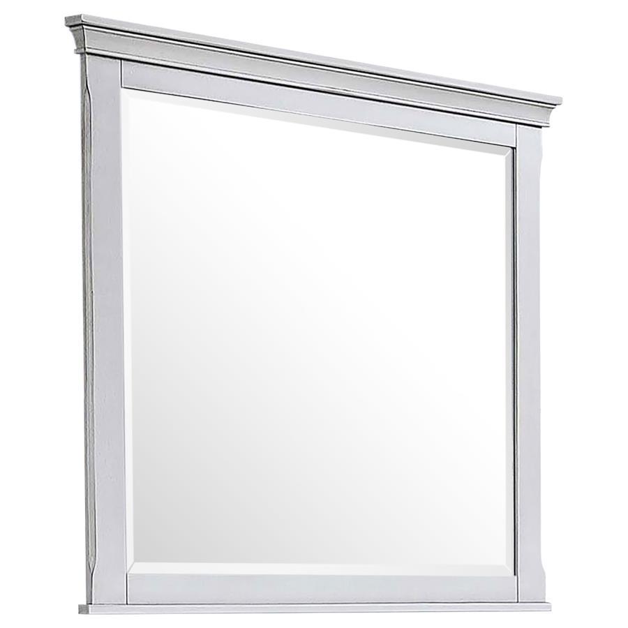 Franco - Dresser Mirror - Distressed White Mirror modern furniture Contempo Furniture