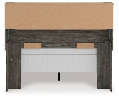 Frandern Full Bookcase Panel Bed - Gray Storage Bed modern furniture Contempo Furniture