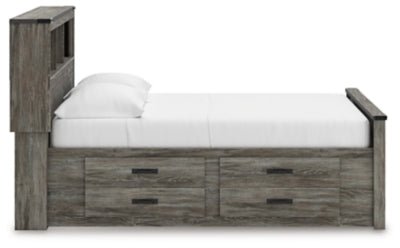 Frandern Full Bookcase Panel Bed with Storage - Gray Storage Bed modern furniture Contempo Furniture