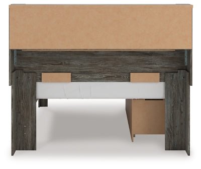 Frandern Full Bookcase Panel Bed with Storage - Gray Storage Bed modern furniture Contempo Furniture