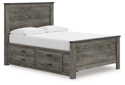 Frandern Full Panel Bed with Storage - Gray | Ashley Furniture