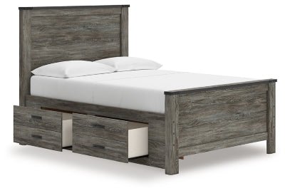 Frandern Full Panel Bed with Storage - Gray Storage Bed modern furniture Contempo Furniture