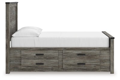 Frandern Full Panel Bed with Storage - Gray Storage Bed modern furniture Contempo Furniture