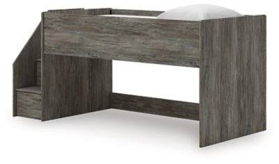 Frandern Twin Loft Bed - Gray Loft Bed modern furniture Contempo Furniture
