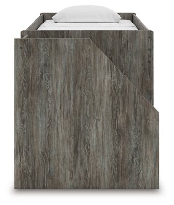 Frandern Twin Loft Bed - Gray Loft Bed modern furniture Contempo Furniture