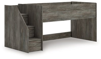 Frandern Twin Loft Bed - Gray Loft Bed modern furniture Contempo Furniture