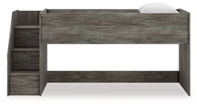 Frandern Twin Loft Bed - Gray Loft Bed modern furniture Contempo Furniture