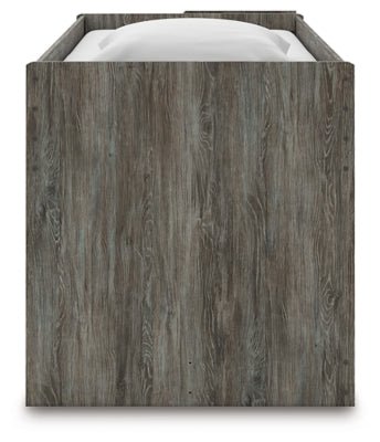 Frandern Twin Loft Bed with Bookcase and Drawer Storage - Gray Loft Bed modern furniture Contempo Furniture