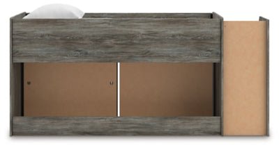 Frandern Twin Loft Bed with Bookcase and Drawer Storage - Gray Loft Bed modern furniture Contempo Furniture
