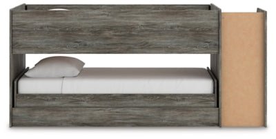Frandern Twin over Twin Loft Bed - Gray Loft Bed modern furniture Contempo Furniture