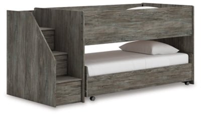Frandern Twin over Twin Loft Bed - Gray | Ashley Furniture