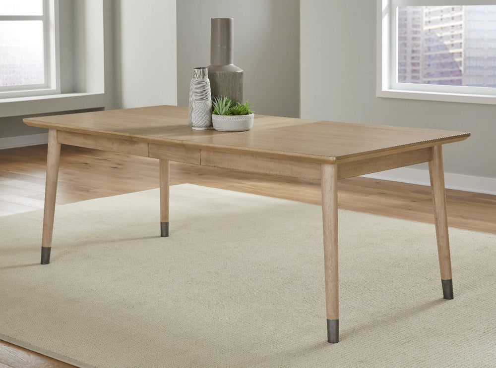Franklin Extendable White Oak Dining Table in Au Natural Table modern furniture Contempo Furniture
