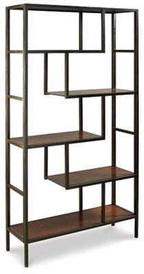 Frankwell Bookcase - Dark Brown Etageres modern furniture Contempo Furniture