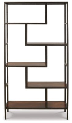 Frankwell Bookcase - Dark Brown Etageres modern furniture Contempo Furniture